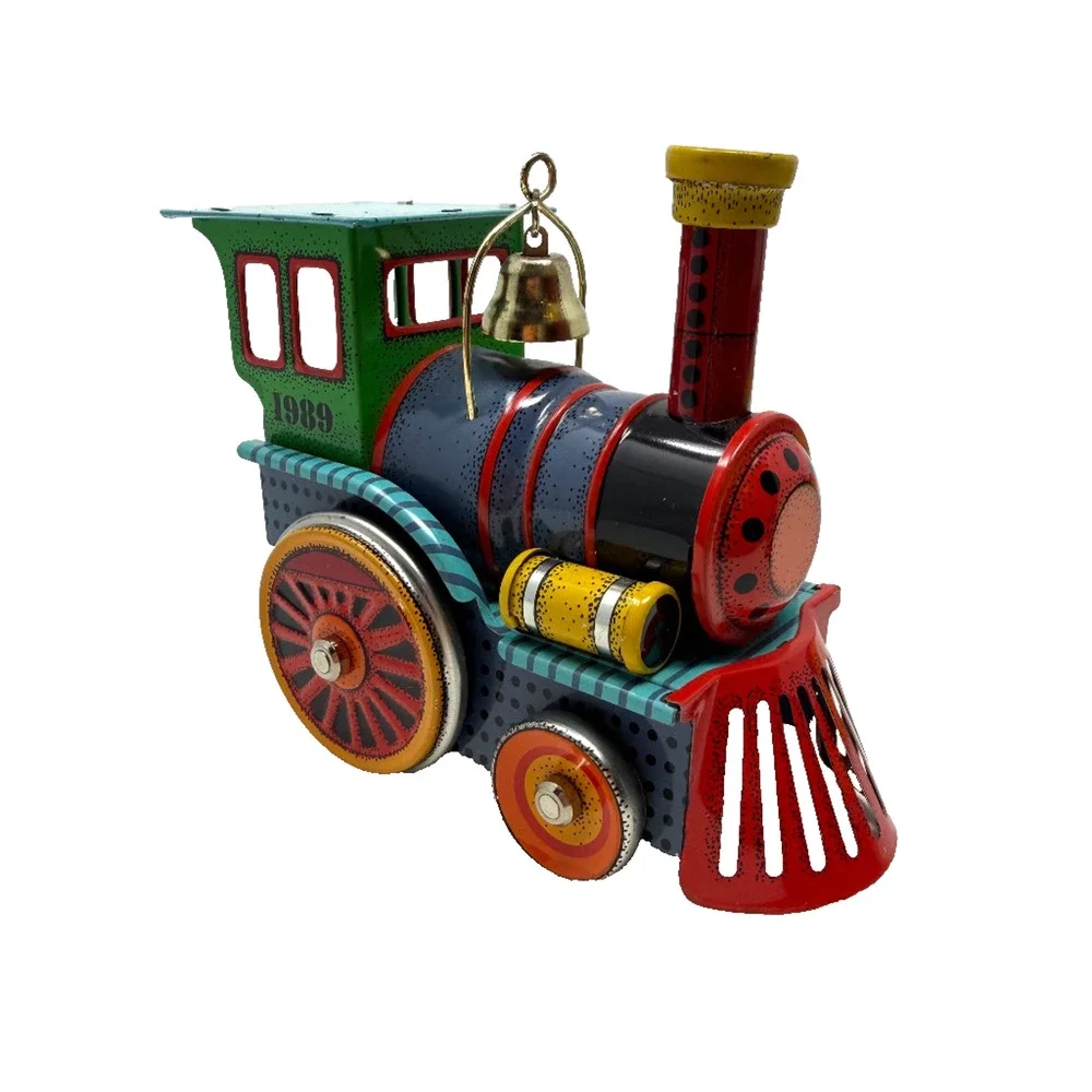 Hallmark 1989 Keepsake Tin Locomotive Ornament 8th Final in Series EUC